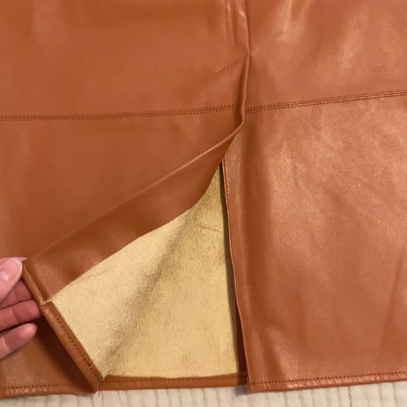 Asos Camel High Waisted Pencil Skirt - Picture 3 of 12